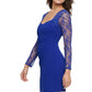 Guess - Ruched Lace Sleeves Dress