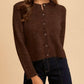 Anniewear - Melange Cropped Cardigan