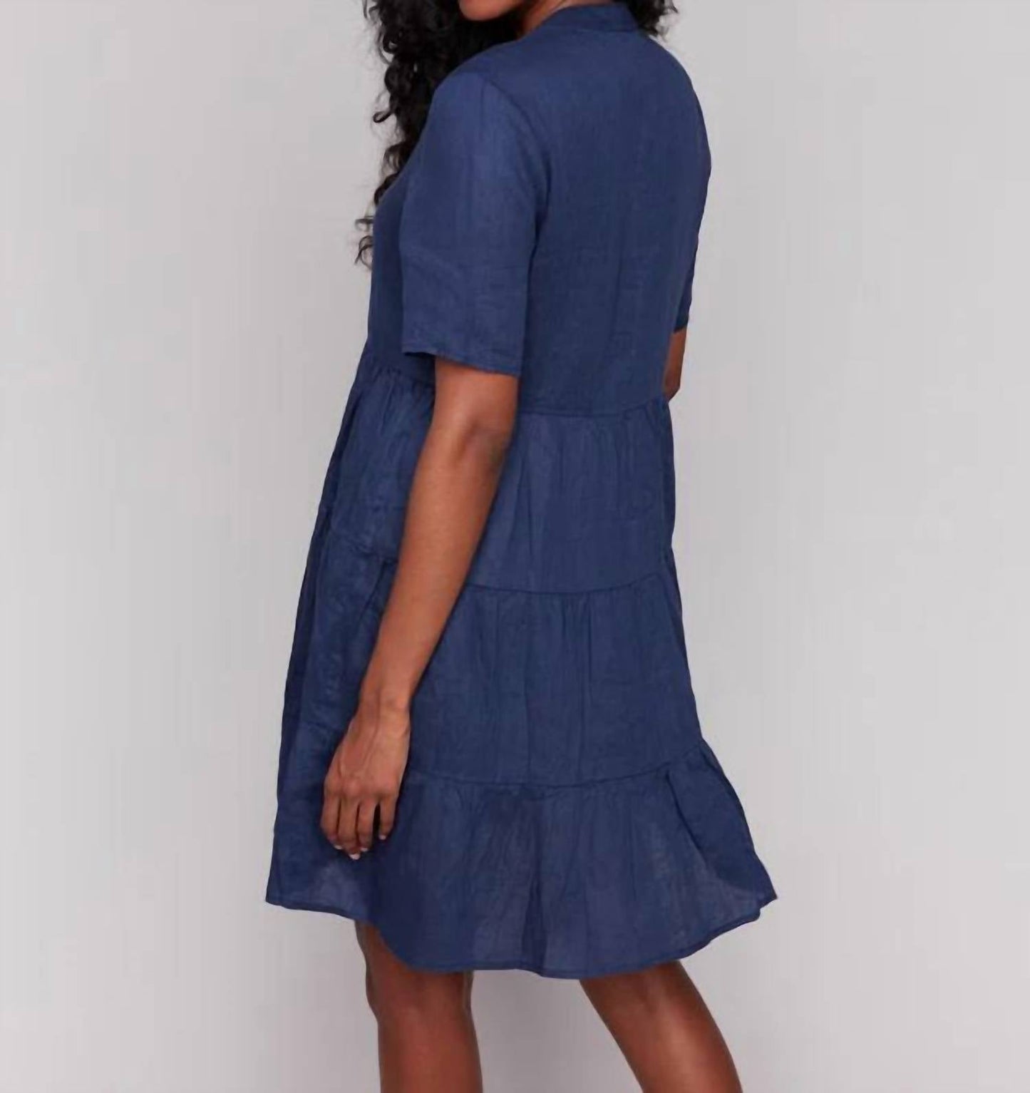 Charlie B - Tiered Linen Blend Dress