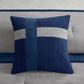 7 Piece Faux Suede Comforter Set Blue Queen