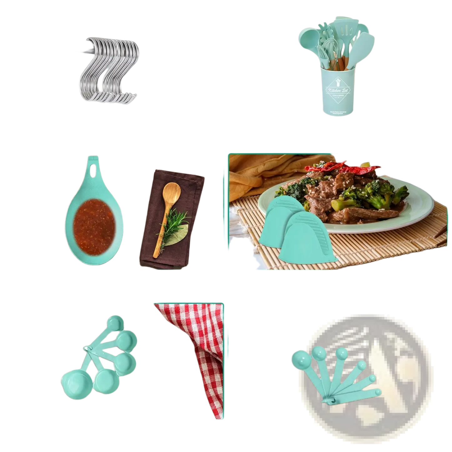 35 Piece Silicone Kitchen Utensil Set with Holder