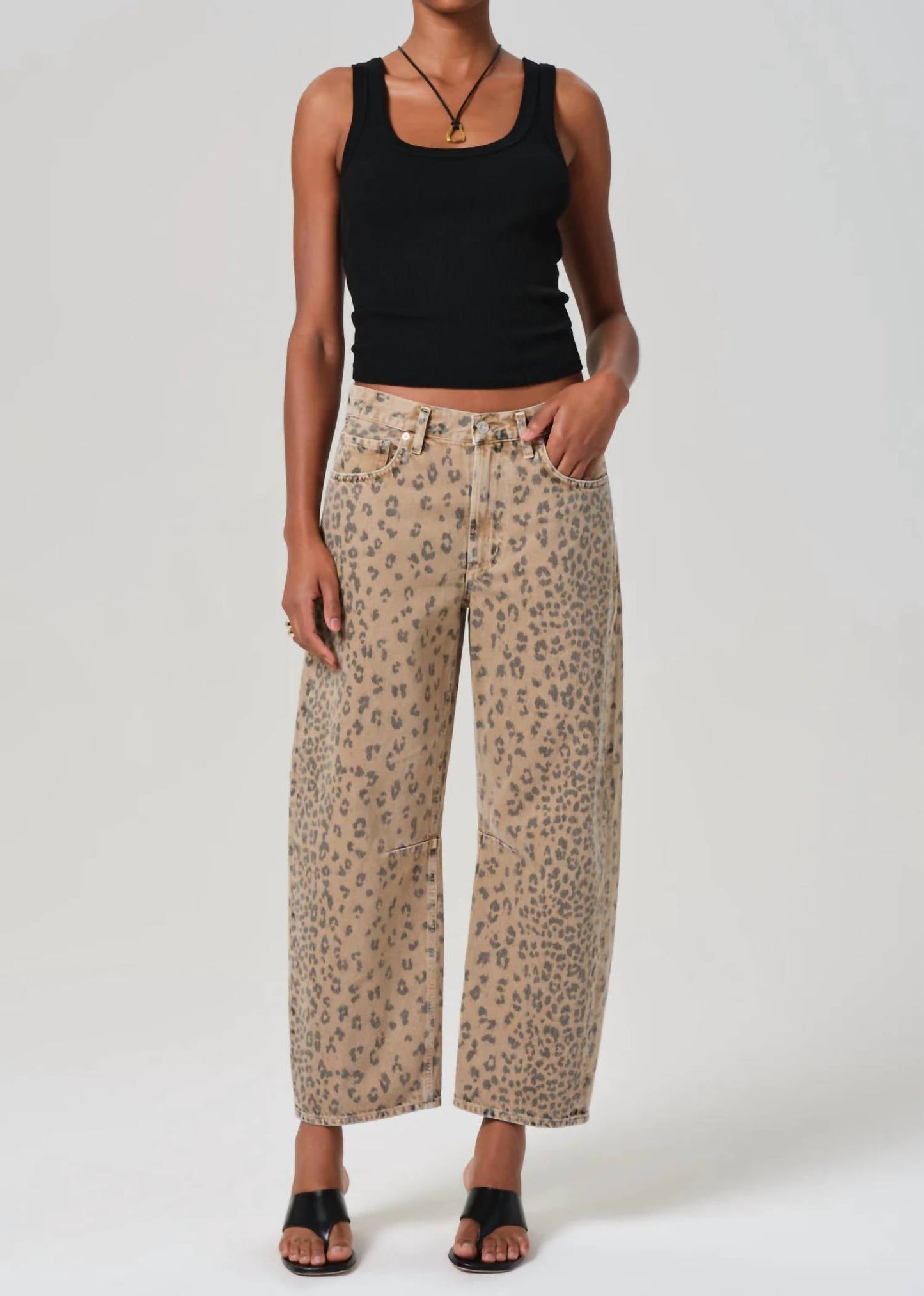 Citizens Of Humanity - Miro Animal Print Barrel Leg Jeans