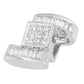 14K White Gold 1 2/5 cttw Princess and Baguette Cut Diamond Zig Zag Pendant Necklace (H-I, SI1-SI2)