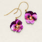 Holly Yashi - Women's Garden Pansy Drop Earrings