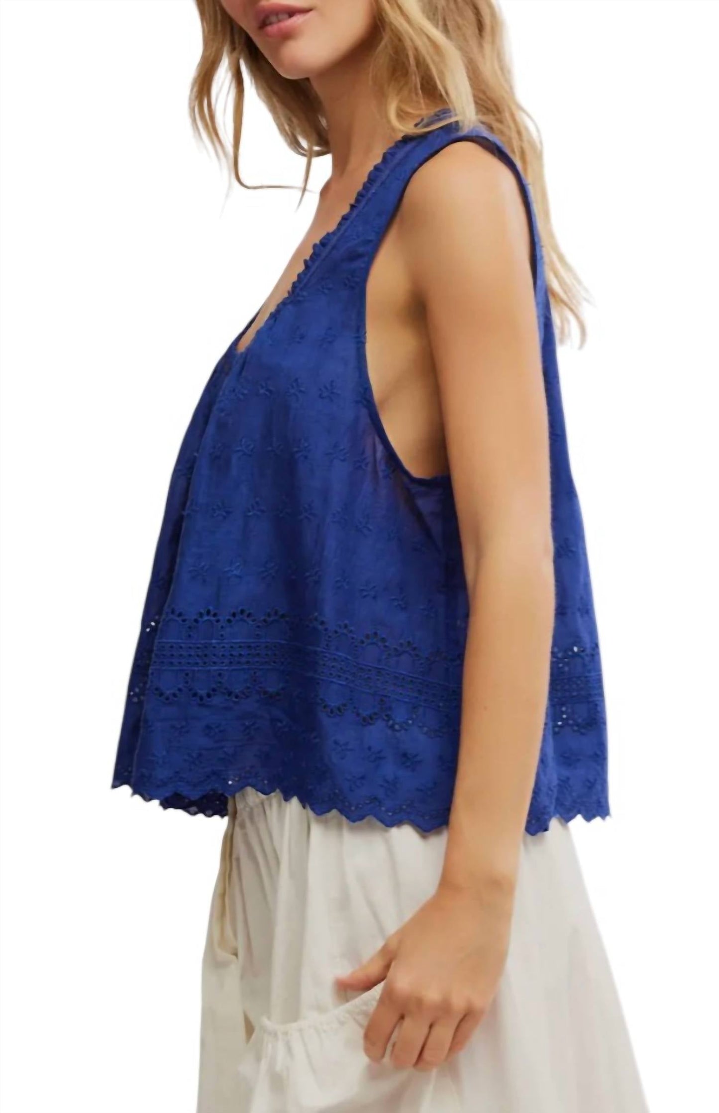 Free People - Marina Eyelet Tank Top