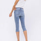 Judy Blue - Mid Rise Lite Wash Destroyed Skinny Fit Capri