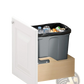 35qt Pullout Waste Container Soft Close Wood Frame