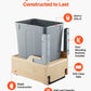 35qt Pullout Waste Container Soft Close Wood Frame