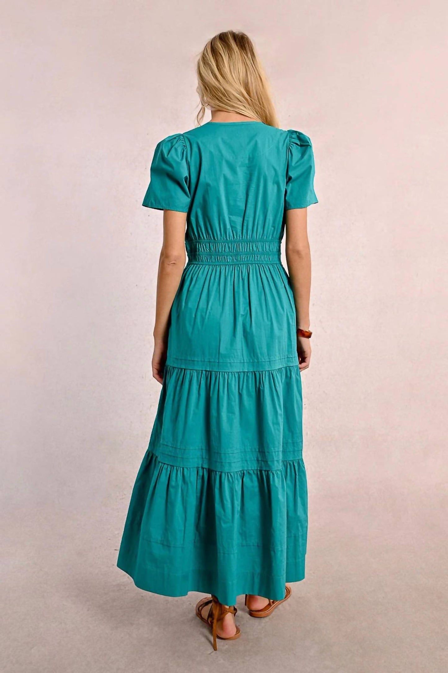 Molly Bracken - Short Sleeve Tiered Maxi Dress