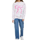 Vintage Havana - Girls Splatter Bow Oversized Crew Sweatshirt