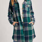 Bluivy - Women's Flannel Plaid Longline Shacket