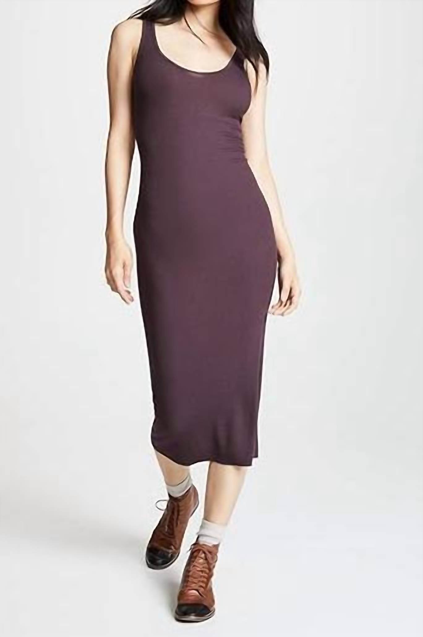 Enza Costa - SILK RIB TANK MIDI DRESS