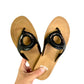 Corkys Footwear - महिलाओं के रिंग माई बेल काले सैंडल