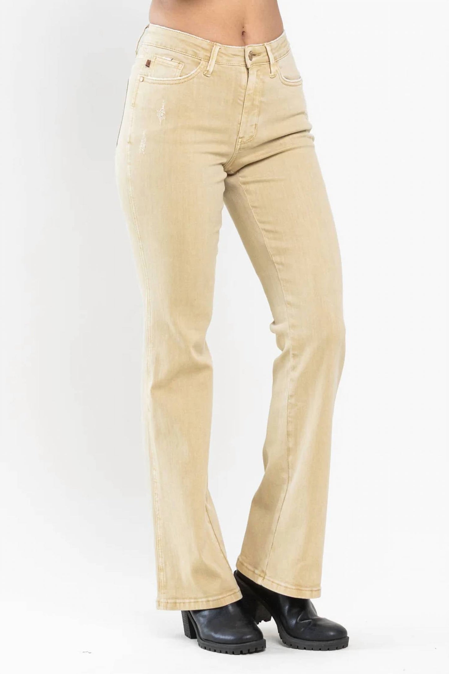 Judy Blue - Mid Rise Garment Dyed Slim Boot Jeans