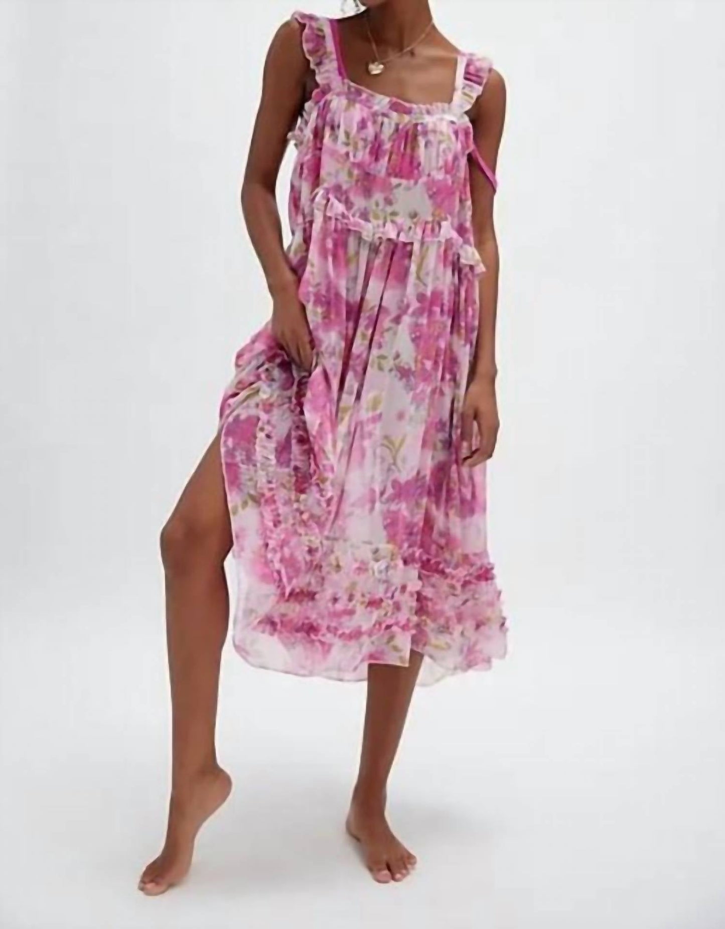 Free People - Moon Phase Printed Midi Slip Dress