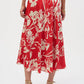 Joseph Ribkoff - Satin Floral Print A-line Skirt