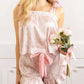 8 Oak Lane - Satin Tie Top Pajama Short Set