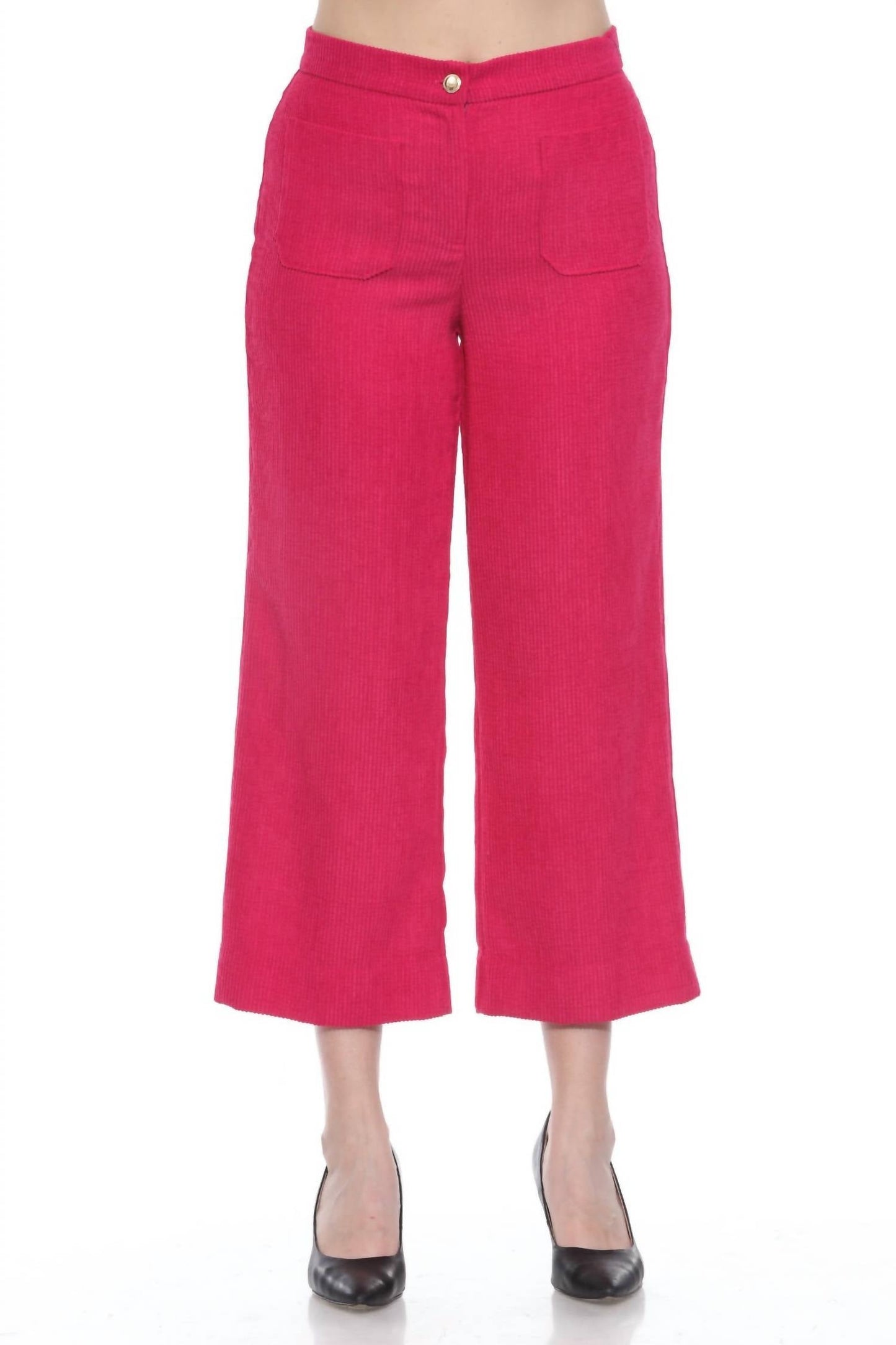Joseph Ribkoff - Corduroy Cropped Wide Leg Pant