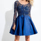 Rachel Allan - Beaded Mikado Short Prom Dress