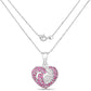 2.65 Carat Genuine Ruby and White Sapphire .925 Sterling Silver Pendant