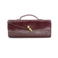 Bc Handbags - Women's Croc Embossed Leather Clutch Bag