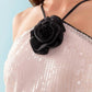 2.7 August Apparel - Rose Sequin Mini Dress