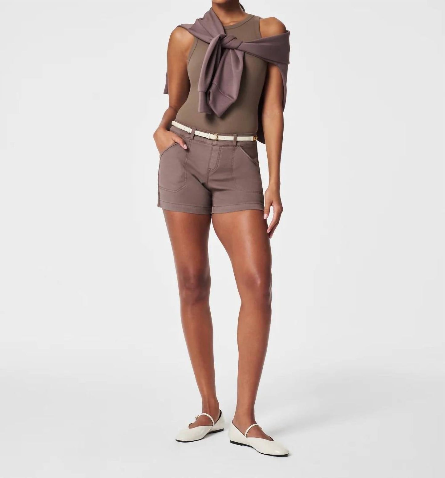 Spanx - 4" Twill Pull-on Shorts