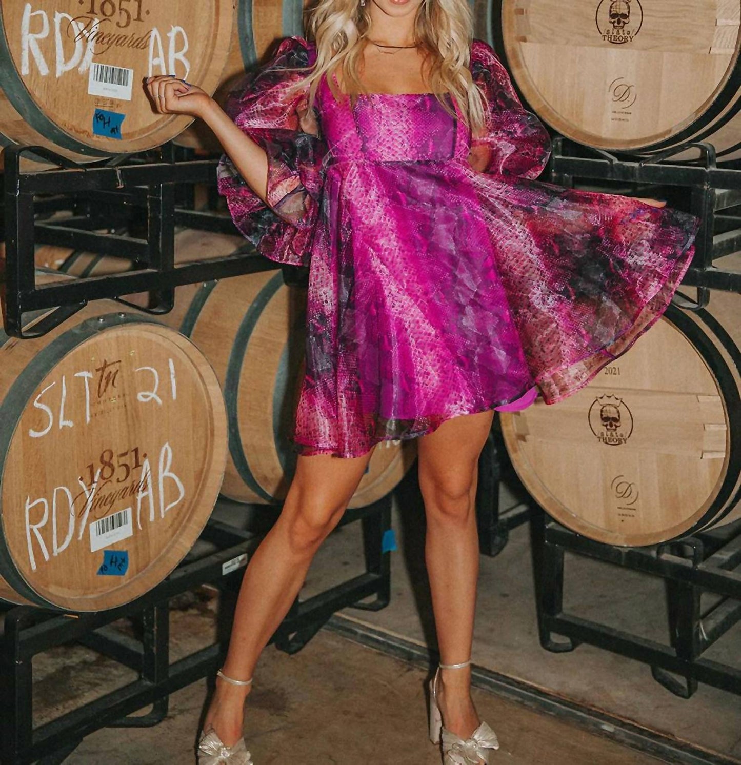 Buddylove - Betsy Puff Sleeve Babydoll Dress