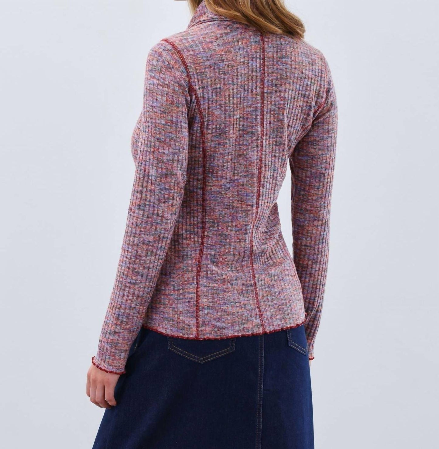 Fdj - Long Sleeve Cowl-neck Top