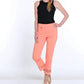 Multiples - Pull On Ankle Pant With Geometric Cutout Hem