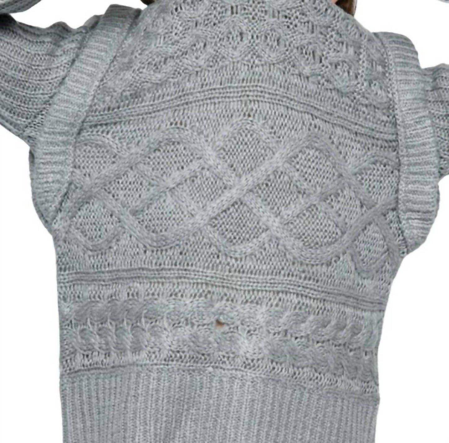 &Merci - Cable Knit Extended Shoulder Sweater