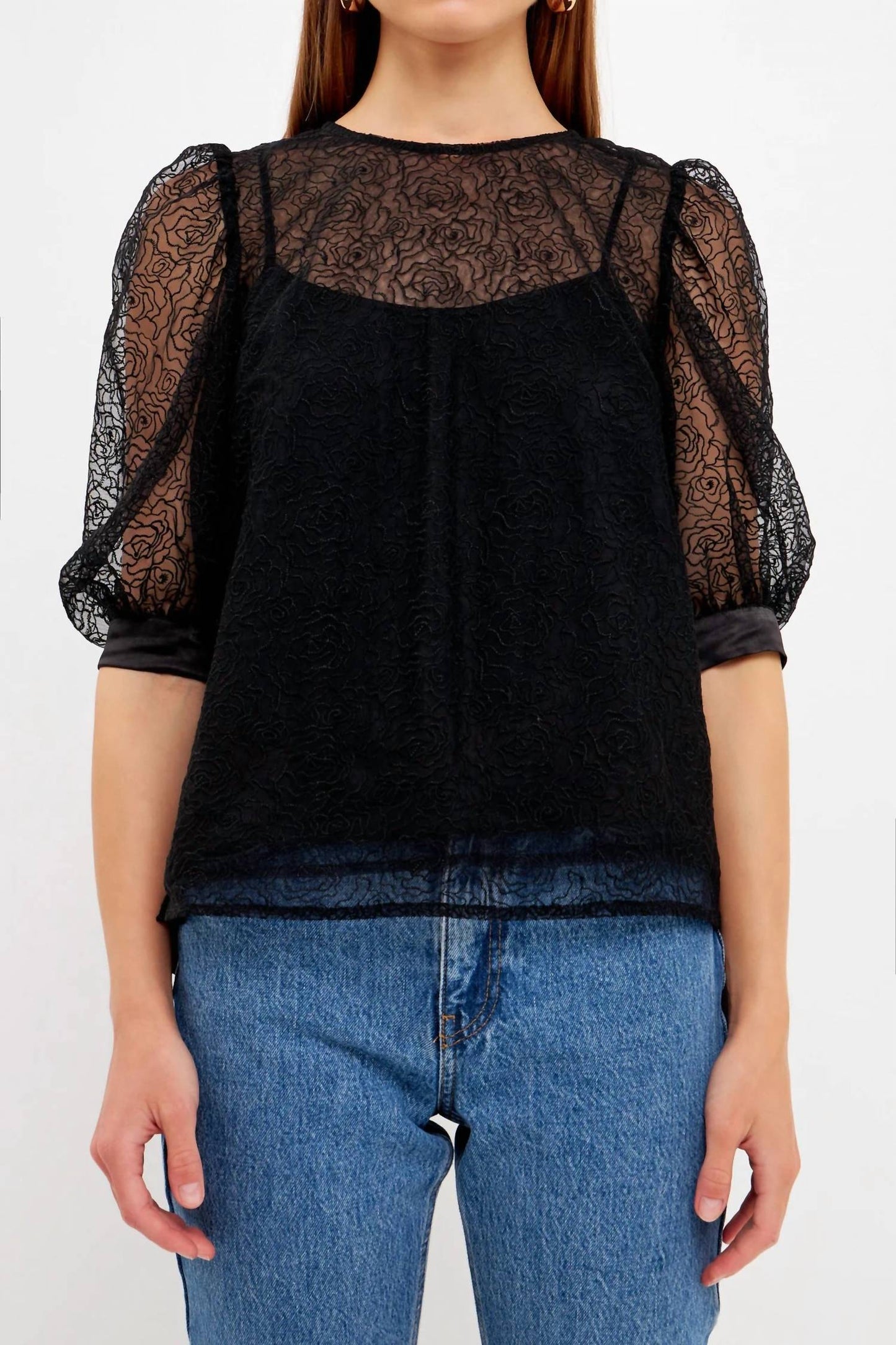 Endless Rose - Lucinda Lace Embroidered Top