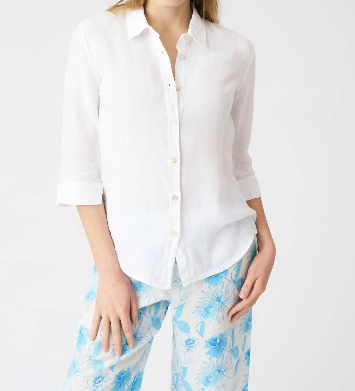 120% Lino - Bria Linen Button-up Shirt