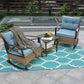 3pcs Rocking Rattan Chair Set in Grey