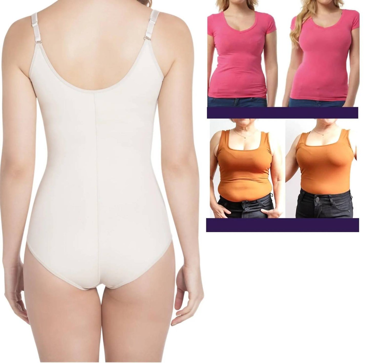 Siluets - Slimming Braless Classic Panty Body Shaper With Latex