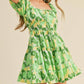 &Merci - Floral Print Tiered Mini Dress