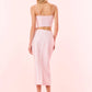 Loveshackfancy - Biselle Linen Gingham Midi Skirt