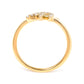 10K Yellow Gold 1/10 Cttw Diamond Leaf and Branch Ring (H-I Color, I1-I2 Clarity) - Ring Size 7