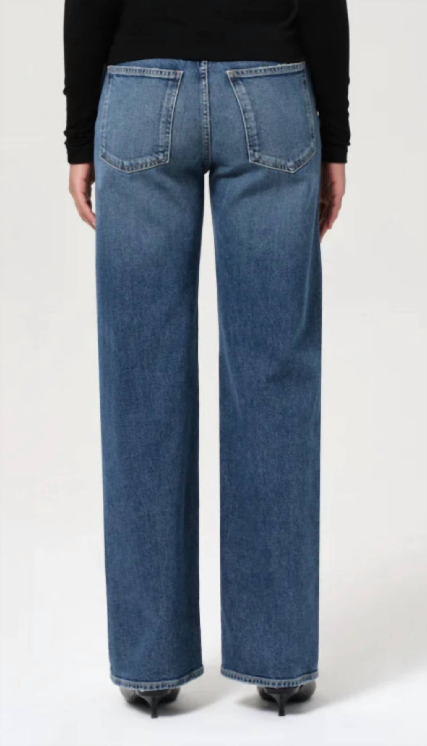 Agolde - Harper Mid Rise Relaxed Straight Leg Jeans