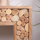 Rustic Wood Console Table with Natural Log Accents – 62" Entryway Table