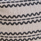Lani Handcrafted Fabric Pouf - Durable Cotton Square in Natural / Black
