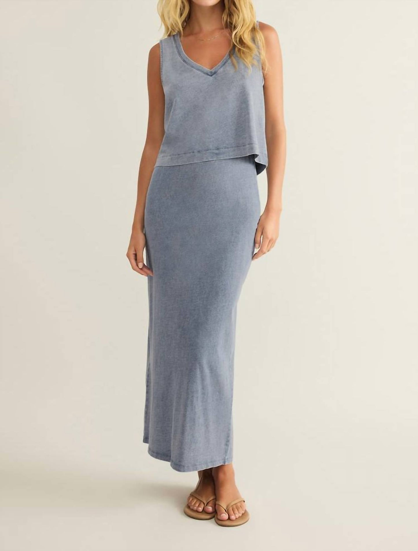 Z Supply - Gail Jersey Denim Midi Skirt
