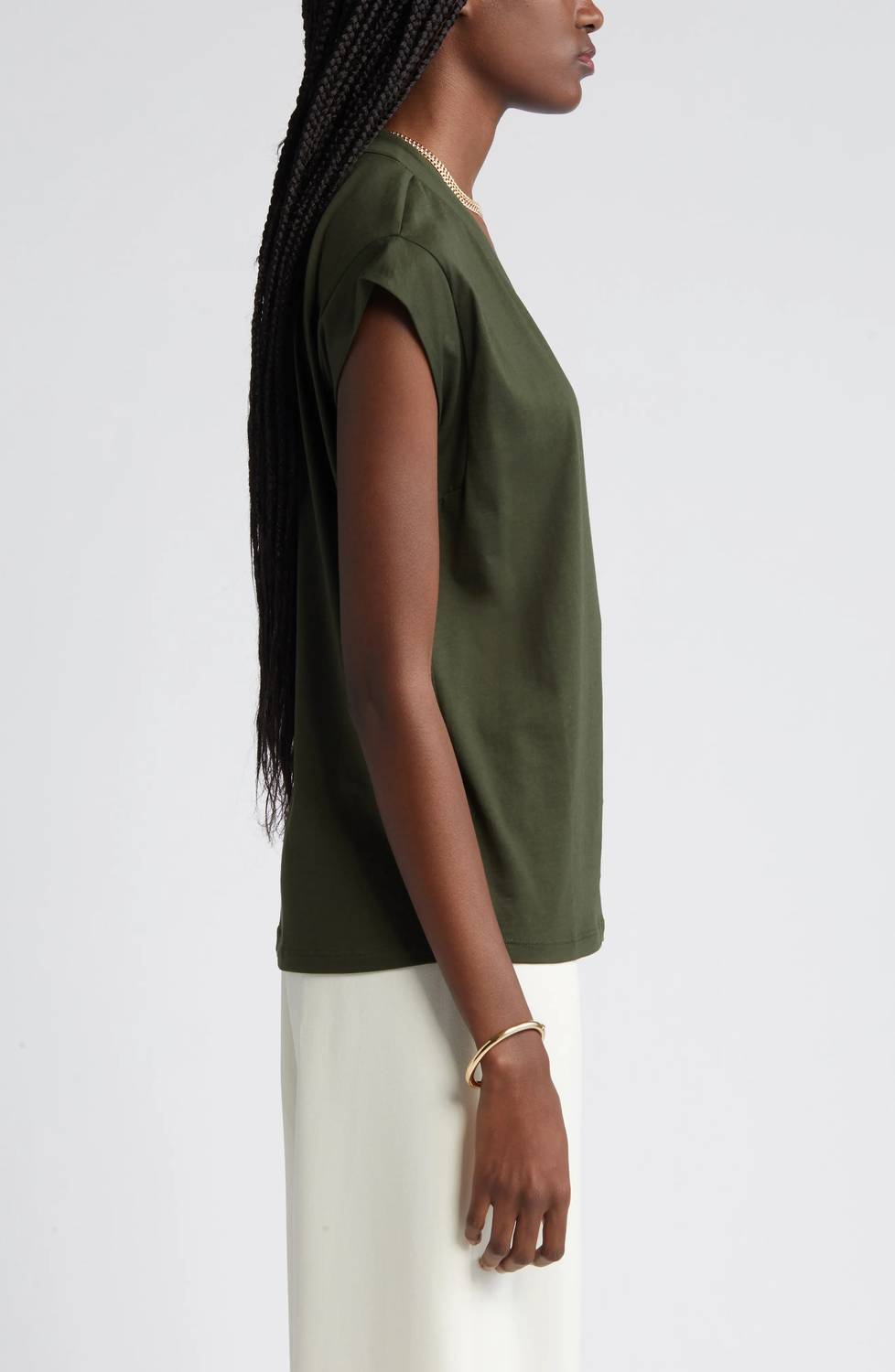 Frame - Le Mid Rise V-neck Tee