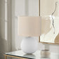 Contemporary Lighting, Table Lamp, Resin, Ceramic - Cream