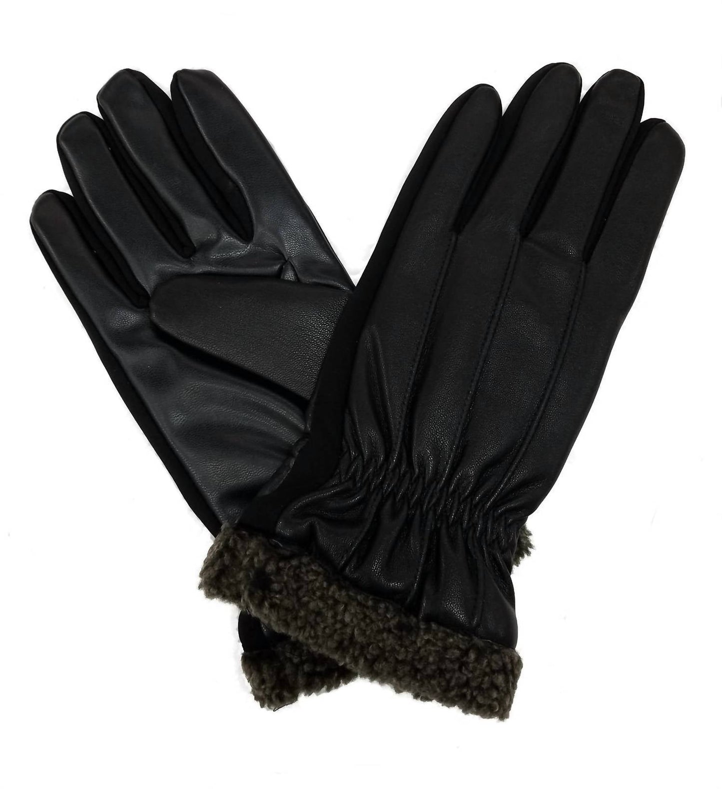 Isotoner - Men's Signature SmartTouch Dress Faux Fur Cuff Gloves