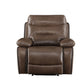 Aashi Leather Gel Match Recliner Chair - Brown