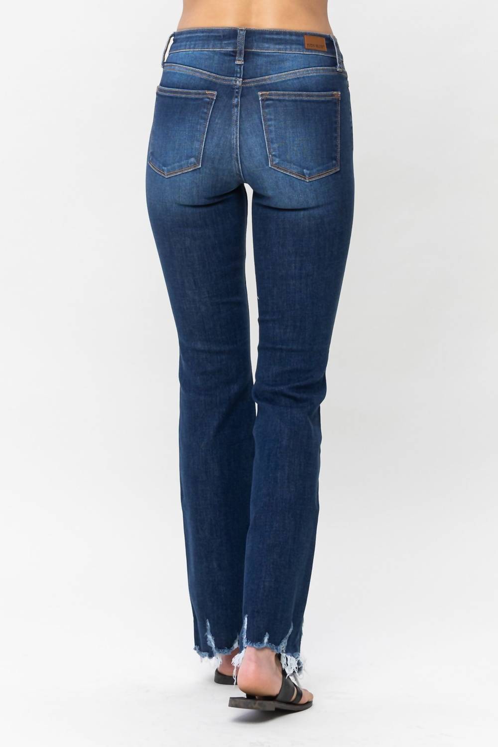 Judy Blue - Mid-rise Non Distressed Hem Bootcut Jeans