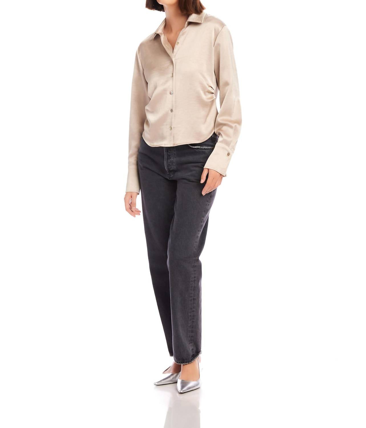 Fifteen Twenty - Tawnie Side-pleat Shirt