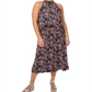 Leota Women's Skyler Floral Cropped Wide Leg Jumpsuit Black Size 1X