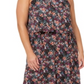 Leota Women's Skyler Floral Cropped Wide Leg Jumpsuit Black Size 1X